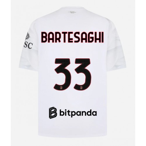 Fotbalové Dres AC Milan Davide Bartesaghi #33 Venkovní 2026-27 Krátký Rukáv